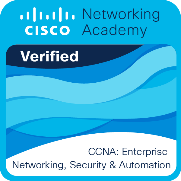 CCNA: Enterprise Networking, Security, and Automation badge